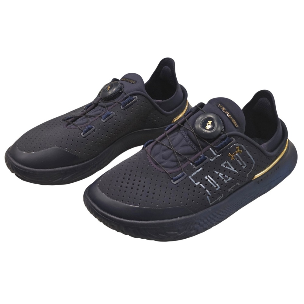 Under Armour SlipSpeed Notre Dame Training Shoes Navy Gold 3028719-400 W 7.5 M 6